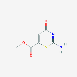 molecular formula C6H6N2O3S B091747 4H-1,3-Thiazine-6-carboxylic acid, 2-amino-4-oxo-, methyl ester CAS No. 16238-33-8