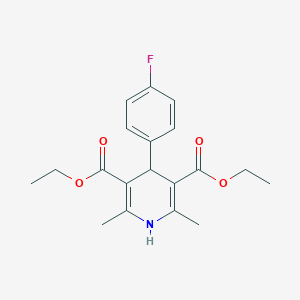 molecular formula C19H22FNO4 B091770 Diethyl 1,4-dihydro-2,6-dimethyl-4-(4-fluorophenyl)-3,5-pyridinedicarboxylate CAS No. 58395-00-9