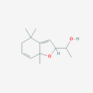 molecular formula C13H20O2 B091780 1-(4,4,7a-Trimethyl-2,4,5,7a-tetrahydro-1-benzofuran-2-yl)ethan-1-ol CAS No. 17092-94-3