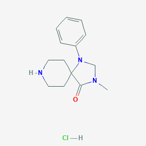 molecular formula C14H20ClN3O B091793 3-Methyl-1-phenyl-1,3,8-triazaspiro[4.5]decan-4-one hydrochloride CAS No. 1023-85-4