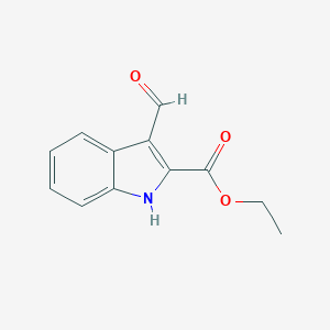 molecular formula C12H11NO3 B091819 ethyl 3-formyl-1H-indole-2-carboxylate CAS No. 18450-27-6