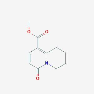 molecular formula C11H13NO3 B091827 Methyl 6-oxo-1,3,4,6-tetrahydro-2H-quinolizine-9-carboxylate CAS No. 17891-06-4