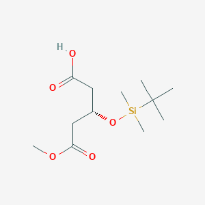 molecular formula C12H24O5Si B009184 (3S)-3-[tert-butyl(dimethyl)silyl]oxy-5-methoxy-5-oxopentanoic acid CAS No. 109721-08-6