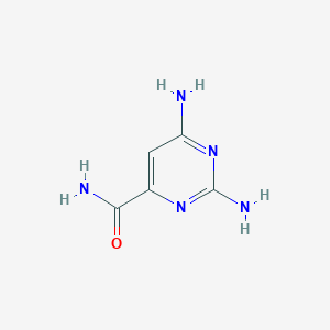 molecular formula C5H7N5O B091855 2,6-Diaminopyrimidine-4-carboxamide CAS No. 18620-82-1
