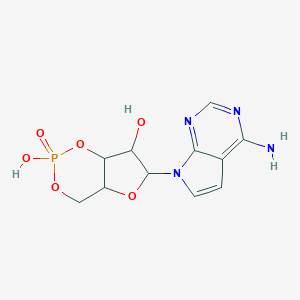 molecular formula C11H12N4NaO6P B091865 Tubercidin 3', 5'-cyclic phosphate sesquihydrate CAS No. 16719-36-1