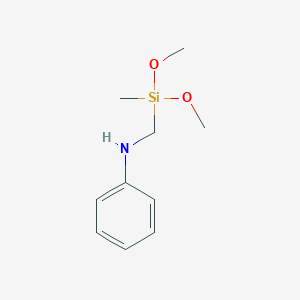 molecular formula C10H17NO2Si B091870 N-((二甲氧基（甲基）甲硅烷基）甲基）苯胺 CAS No. 17890-10-7