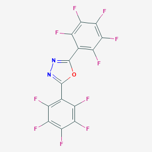 molecular formula C14F10N2O B091878 1,3,4-Oxadiazole, 2,5-bis(pentafluorophenyl)- CAS No. 16184-59-1