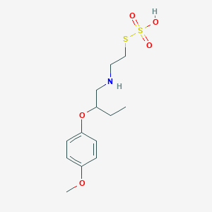 molecular formula C13H21NO5S2 B091885 S-2-((2-(p-Methoxyphenyloxy)butyl)amino)ethyl thiosulfate CAS No. 19143-04-5
