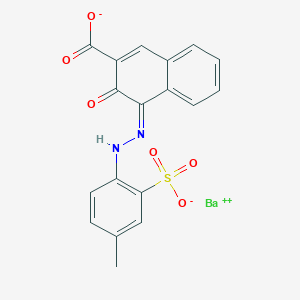 molecular formula C18H12BaN2O6S B091892 Barium 3-hydroxy-4-[(4-methyl-2-sulphonatophenyl)azo]-2-naphthoate CAS No. 17852-98-1