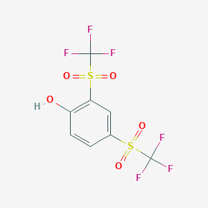 molecular formula C8H4F6O5S2 B091897 2,4-Bis[(trifluoromethyl)sulfonyl]phenol CAS No. 15183-81-0