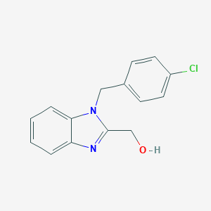 molecular formula C15H13ClN2O B091903 [1-(4-chlorobenzyl)-1H-benzimidazol-2-yl]methanol CAS No. 5652-60-8