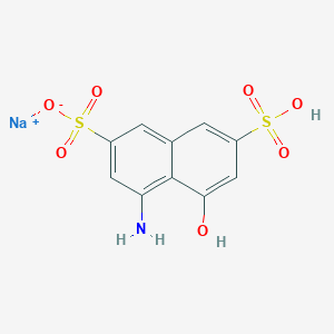 molecular formula C10H8NNaO7S2 B091922 Sodium 4-amino-5-hydroxy-7-sulfonaphthalene-2-sulfonate CAS No. 17265-34-8