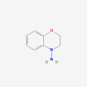 molecular formula C8H10N2O B009193 2H-benzo[b][1,4]oxazin-4(3H)-amine CAS No. 104255-56-3