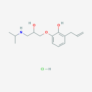 molecular formula C15H24ClNO3 B091948 6-Allyl-2-[2-hydroxy-3-[(1-methylethyl)amino]propoxy]phenol hydrochloride CAS No. 16079-18-8