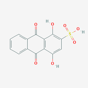 molecular formula C14H8O7S B091949 1,4-Dihydroxyanthraquinone-2-sulfonic acid CAS No. 145-48-2