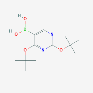 molecular formula C12H21BN2O4 B009197 2,4-Di(tert-butoxy)pyrimidine-5-boronic acid CAS No. 109299-79-8