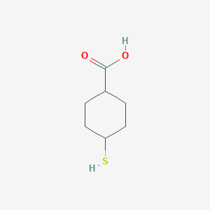 molecular formula C7H12O2S B009198 4-Sulfanylcyclohexane-1-carboxylic acid CAS No. 105676-06-0