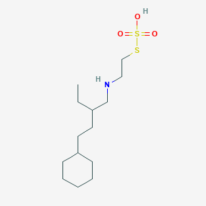 molecular formula C14H29NO3S2 B091995 3-[(2-Sulfosulfanylethylamino)methyl]pentylcyclohexane CAS No. 19142-97-3