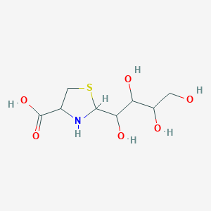 molecular formula C8H15NO6S B092006 2-(1,2,3,4-Tetrahydroxybutyl)thiazolidine-4-carboxylic acid CAS No. 17087-36-4
