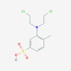molecular formula C11H15Cl2NO3S B009202 3-Bis(2-chloroethyl)amino-p-toluenesulfonic acid CAS No. 19768-75-3