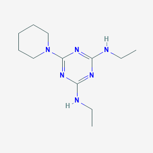 molecular formula C12H22N6 B092047 s-Triazine, 2,4-bis(ethylamino)-6-piperidino- CAS No. 16268-60-3