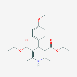 molecular formula C20H25NO5 B092048 3,5-Pyridinedicarboxylic acid, 1,4-dihydro-4-(p-methoxyphenyl)-2,6-dimethyl-, diethyl ester CAS No. 34014-60-3