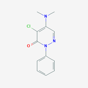 molecular formula C12H12ClN3O B092068 4-Chloro-5-(dimethylamino)-2-phenyl-3(2H)-pyridazinone CAS No. 3707-98-0