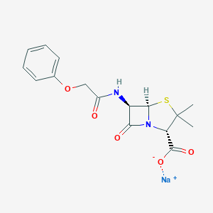 molecular formula C16H17N2O5S.Na B092070 Penicillin V sodium salt CAS No. 1098-87-9