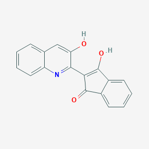 molecular formula C18H11NO3 B092116 1H-Inden-1-one, 3-hydroxy-2-(3-hydroxy-2-quinolinyl)- CAS No. 17772-51-9