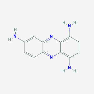 molecular formula C12H11N5 B092172 1,4,7-phenazinetriamine(9ci) CAS No. 18868-63-8
