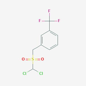 molecular formula C9H7Cl2F3O2S B092183 1-(Dichloromethylsulfonylmethyl)-3-(trifluoromethyl)benzene CAS No. 15894-29-8