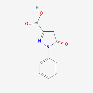 molecular formula C10H8N2O3 B092206 5-Oxo-1-phenyl-4,5-dihydro-1H-pyrazole-3-carboxylic acid CAS No. 119-18-6