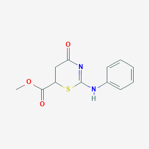 molecular formula C12H12N2O3S B092223 Methyl 2-anilino-4-oxo-5,6-dihydro-1,3-thiazine-6-carboxylate CAS No. 16238-45-2