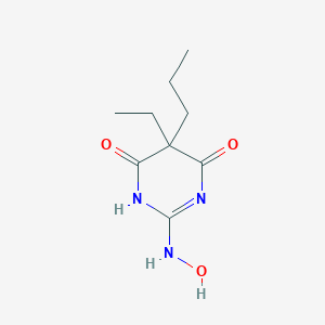 molecular formula C9H15N3O3 B009223 2-Hydroxylamino-5-ethyl-5-propylbarbituric acid CAS No. 102902-43-2