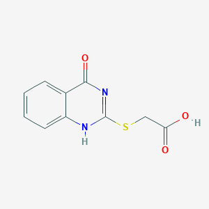 molecular formula C10H8N2O3S B092257 (4-羟基喹唑啉-2-基硫基)-乙酸 CAS No. 16431-29-1