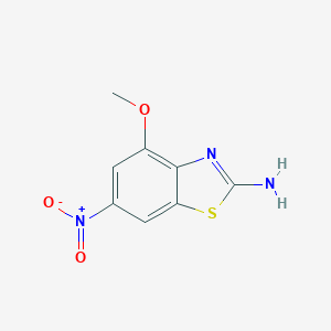 molecular formula C8H7N3O3S B092272 4-Methoxy-6-nitro-1,3-benzothiazol-2-amine CAS No. 16586-52-0