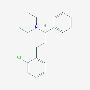 molecular formula C19H24ClN B009228 3-(2-chlorophenyl)-N,N-diethyl-1-phenylpropan-1-amine CAS No. 100427-85-8