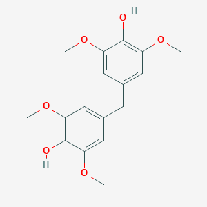 molecular formula C17H20O6 B092286 4,4'-Dihydroxy-3,5,3',5'-tetramethoxydiphenylmethane CAS No. 15640-40-1