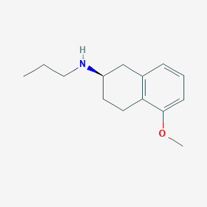 molecular formula C14H21NO B009229 (2R)-N-Propyl-5-methoxytetralin-2-amine CAS No. 101403-25-2
