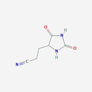 3-(2,5-Dioxoimidazolidin-4-yl)propanenitrile