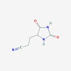 B092293 3-(2,5-Dioxoimidazolidin-4-yl)propanenitrile CAS No. 1007-06-3