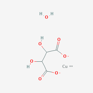 molecular formula C4H6CuO7 B092310 Copper(II) tartrate hydrate CAS No. 17263-56-8