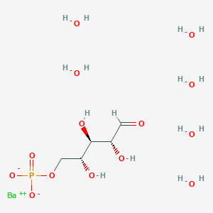 molecular formula C5H21BaO14P B092313 Barium (2R,3R,4R)-2,3,4-trihydroxy-5-oxopentyl phosphate CAS No. 15673-79-7