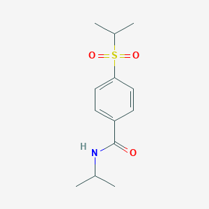 molecular formula C13H19NO3S B092332 Benzamide, N-isopropyl-p-(isopropylsulfonyl)- CAS No. 18507-23-8