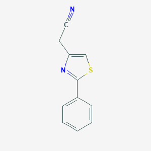 molecular formula C11H8N2S B092347 (2-苯基-1,3-噻唑-4-基)乙腈 CAS No. 16441-25-1