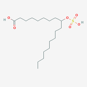 molecular formula C18H36O6S B092358 Sulfooxystearic acid ammonium salt CAS No. 102-72-7