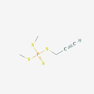 molecular formula C5H9PS4 B092376 Phosphorotetrathioic acid, S,S-dimethyl S-(prop-2-ynyl) ester CAS No. 17118-79-5