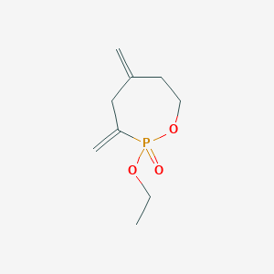 molecular formula C9H15O3P B009239 1,2-Oxaphosphepane,2-ethoxy-3,5-bis(methylene)-,2-oxide(9CI) CAS No. 107345-44-8