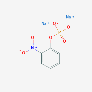 molecular formula C6H4NNa2O6P B092401 Phosphoric acid, mono(2-nitrophenyl) ester, disodium salt CAS No. 17573-66-9