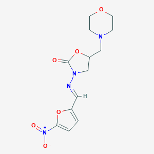 molecular formula C13H16N4O6 B092408 5-Morpholinomethyl-3-[5-nitrofurfurylideneamino]-2-oxazolidinone CAS No. 139-91-3